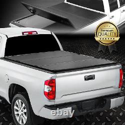 For 07-21 Tundra 6.5ft Bed Truck Frp Hard Solid Tri-fold Folding Tonneau Cover