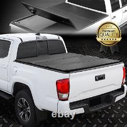 For 2016-2021 Toyota Tacoma 5ft Short Bed Frp Hard Solid Tri-fold Tonneau Cover