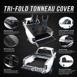 For 22 Ford Maverick Truck Bed Fiberglass Hard Solid Top Tri-fold Tonneau Cover