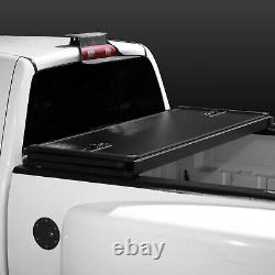 For 22 Ford Maverick Truck Bed Fiberglass Hard Solid Top Tri-fold Tonneau Cover