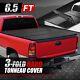 For 99-07 Silverado Sierra Truck 6.5ft Bed Frp Hard Solid Tri-fold Tonneau Cover