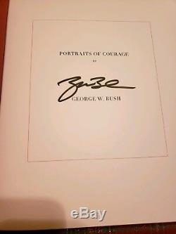 George W Bush signed Portraits of Courage deluxe edition Brand New