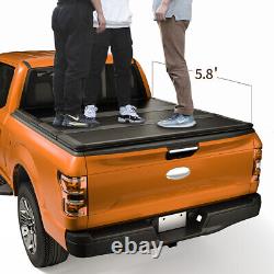 Hard 3-Fold Tonneau Cover for 07-22 Chevy Silverado GMC Sierra 5.8 FT Truck Bed