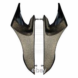 Hard Candy Black Gold Stretch Extend Side Cover Panel For 2014+ Harley Touring