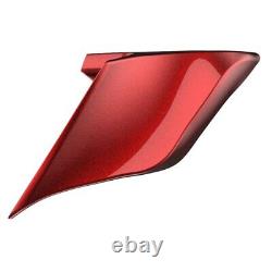 Hard Candy Hot Rod Red Flake Stretched Extended Side Cover Fits Harley 2014+
