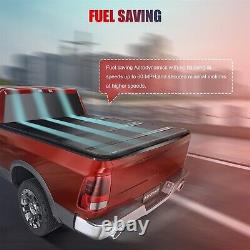 Hard Quad-Fold Tonneau Cover For 2007-2022 Silverado Sierra 1500 5.8FT Truck Bed