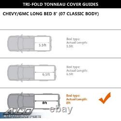 Hard Solid Tri-Fold Tonneau Cover Fit For 1988-2007 Chevy/GMC 8ft Long Bed