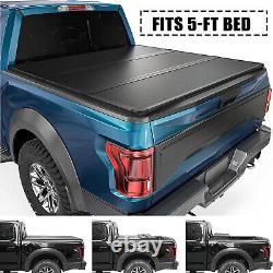 Hard Tri-Fold 5 ft Truck Bed Tonneau Cover For 2019-2021 Ford Ranger Brand New