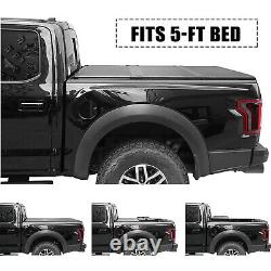 Hard Tri-Fold 5 ft Truck Bed Tonneau Cover For 2019-2021 Ford Ranger Brand New