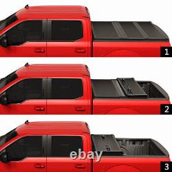 Hard Tri-Fold 5FT Truck Bed Tonneau Cover For 2005-2015 Toyota Tacoma On Top