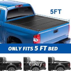 Hard Tri-Fold 5ft Truck Bed Tonneau Cover For 2020 2021 2022 Jeep Gladiator JT