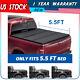 Hard Tri-fold Tonneau Cover Fit For 15-20 Ford F-150 5.5ft Truck Bed Cover Withled