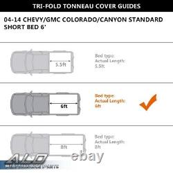 Hard Tri-Fold Tonneau Cover Fit For 2004-2012 Chevy Colorado/GMC Canyon 6ft Bed
