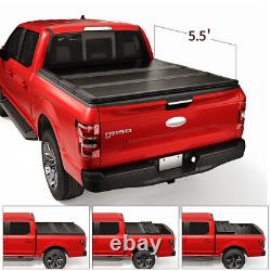 JDMSPEED Hard Tri-Fold Tonneau Cover For 2007-2021 Toyota Tundra 5.5FT SHORT BED