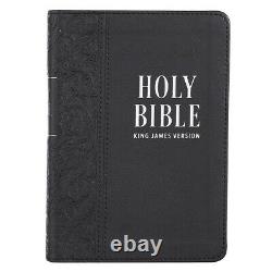 KJV Black Faux Leather Large Print Compact Red Letter Ed 6.74.71.5Brand New
