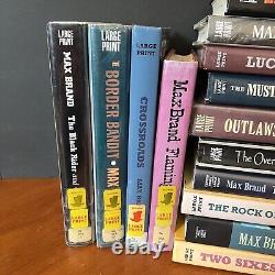 Lot 14 Max Brand LARGE PRINT Books Western Luck Outlaws All Crossroads 2 Sixes