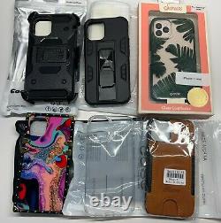 Lot of 100 Phone CASE Brand NEW design clear Defender Shockproof, wallet. Cover