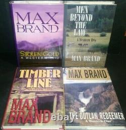 Lot of 12 Max Brand 1st Edition Fivestar Western Trios Hardcovers with Dust Jacket