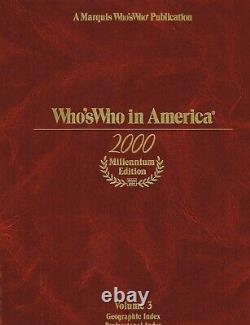 Marquis Who's Who in America 2000 Millenium Edition 54th edition VOLUME 3