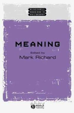 Meaning, Hardcover by Richard, Mark (EDT), Brand New, Free shipping in the US