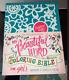 Niv Beautiful Word Coloring Bible For Girls Teal/leather/hardcover Brand New