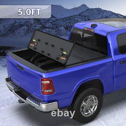 New 3Fold 5FT Hard Truck Bed Tonneau Cover For 2005-15 Toyota Tacoma On Top