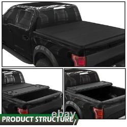 New Fit For 2007-2013 Toyota Tundra 5.5ft Bed Hard Solid Tri-Fold Tonneau Cover