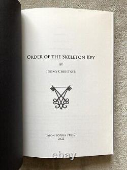 Occult, Order Of The Skeleton Key, Grimoire, Jeremy Christner, 2022, Brand New