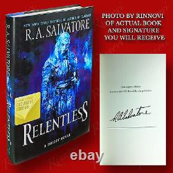 Relentless SIGNED R. A. Salvatore (2020, HC, Exclusive B&N EXCL1st/1st) BRAND NEW