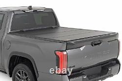 Rough Country Hard Tri-Fold Flip Up Bed Cover 5'7 for Toyota Tundra 22-23