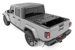 Rough Country Low Profile Tri-Fold Hard Bed Cover for 20-24 Jeep JT Gladiator