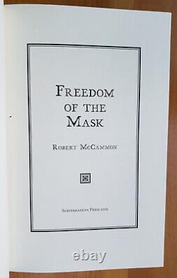 SIGNED Freedom of the Mask by Robert McCammon 2016 1st Ed Brand NewithUnread