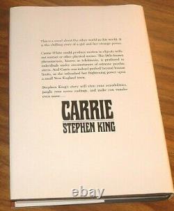STEPHEN KING Carrie LIKE BRAND NEW ORIGINAL VINTAGE CVR ART Doubleday HB DJ HC