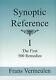 Synoptic Reference By Frans Vermeulen Hardcover Brand New