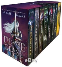 Sarah J. Maas Throne of Glass Box Set 8 Books Collection Hardcover Brand New