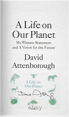 Signed A Life On Our Planet By David Attenborough Brand New Reprint Hardback