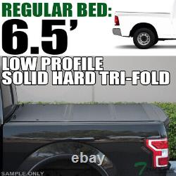 TLAPS For 2009-2018 Dodge Ram 6.4' Bed Low Profile Hard Tri Fold Tonneau Cover