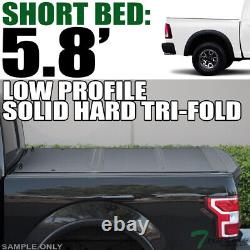 TLAPS For 2009-2018 Ram 1500 5.7 Ft Bed Low Profile Hard Tri Fold Tonneau Cover