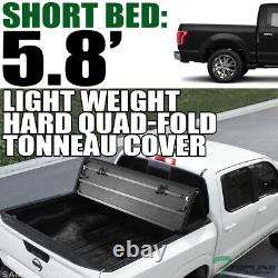 TLAPS For 2019-2024 Dodge Ram 1500 5.7 Ft Bed LW Hard Quad Fold Tonneau Cover