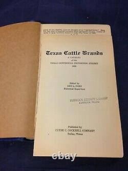 Texas Cattle Brands Catalog of TX Centennial Gus L. Ford (Vtg 1936) A HB 210421