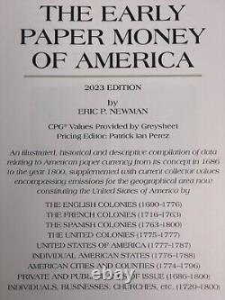 The Early PAPER MONEY Of America 6th Edition BRAND NEW Book by Eric Newman 2023