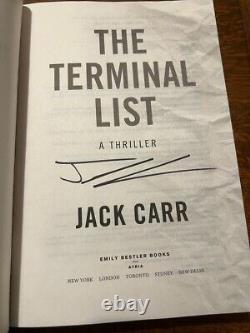 The Terminal List by Jack Carr Signed Later prt Brand New Hardcover James Reece