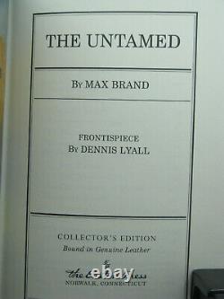 The Untamed by Max Brand, Easton Press, classic western novel, by creatr Dr Kildare