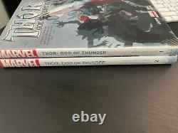Thor God of Thunder Vol 1 & 2 Hardcover Oversized Jason Aaron Marvel Brand New