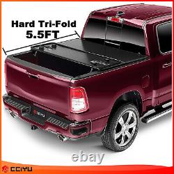 Tonneau Cover 5.5ft Truck Bed For 14-2021 Toyota Tundra Hard 3-Fold