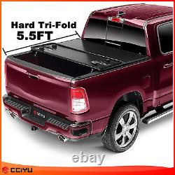 Tonneau Cover Truck Bed 5.5Ft Fits 2004-2020 Ford F150 Hard Tri-Fold