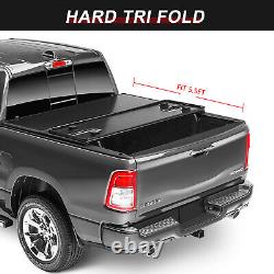 Tonneau Cover Truck Bed 5.5Ft For 2004-2020 Ford F150 Hard Tri-Fold