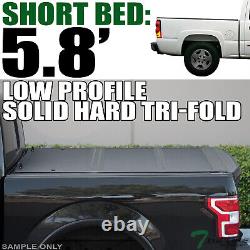 Topline For 04-07 Silverado/Sierra 5.8' Low Profile Hard Tri Fold Tonneau Cover