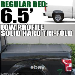 Topline For 1999+ Silverado/Sierra 6.5' Low Profile Hard Tri Fold Tonneau Cover