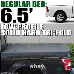 Topline For 2002-2009 Dodge Ram 6.5' Bed Low Profile Hard Tri Fold Tonneau Cover